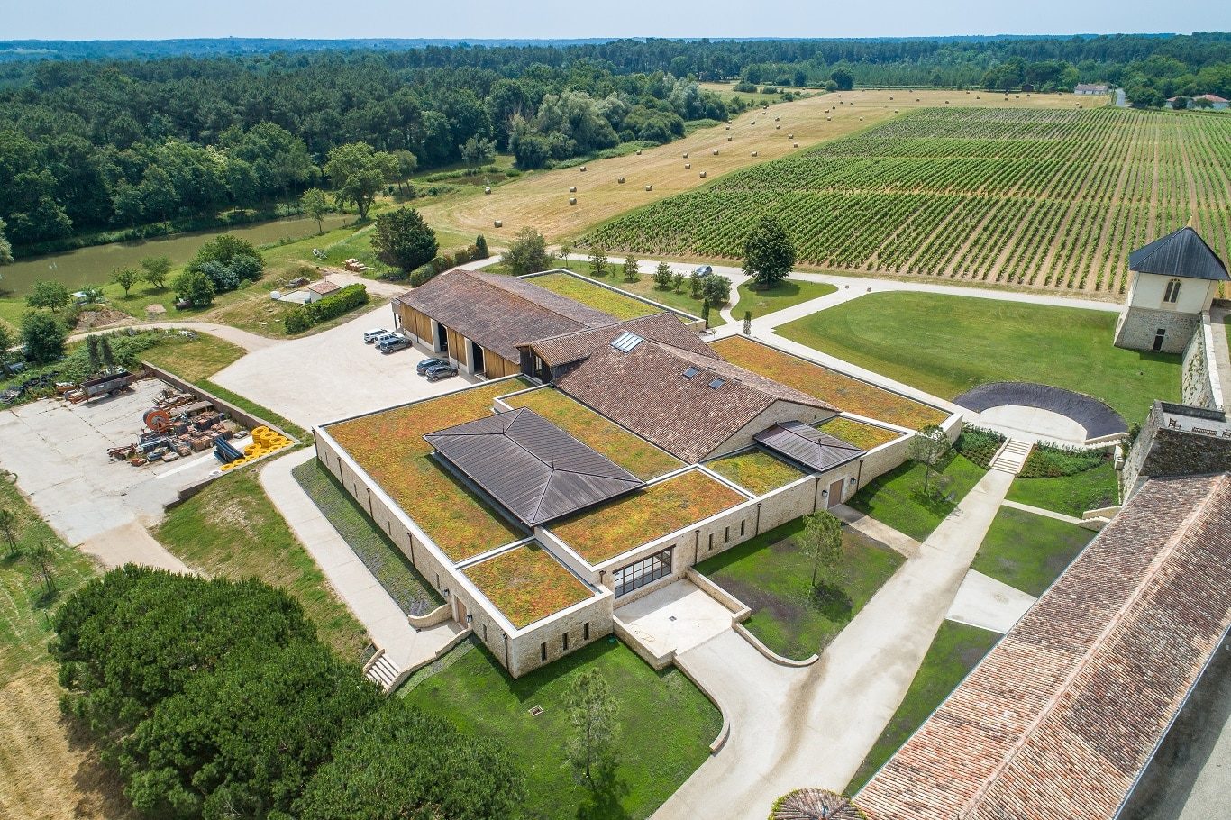 toiture végétale château Fargues