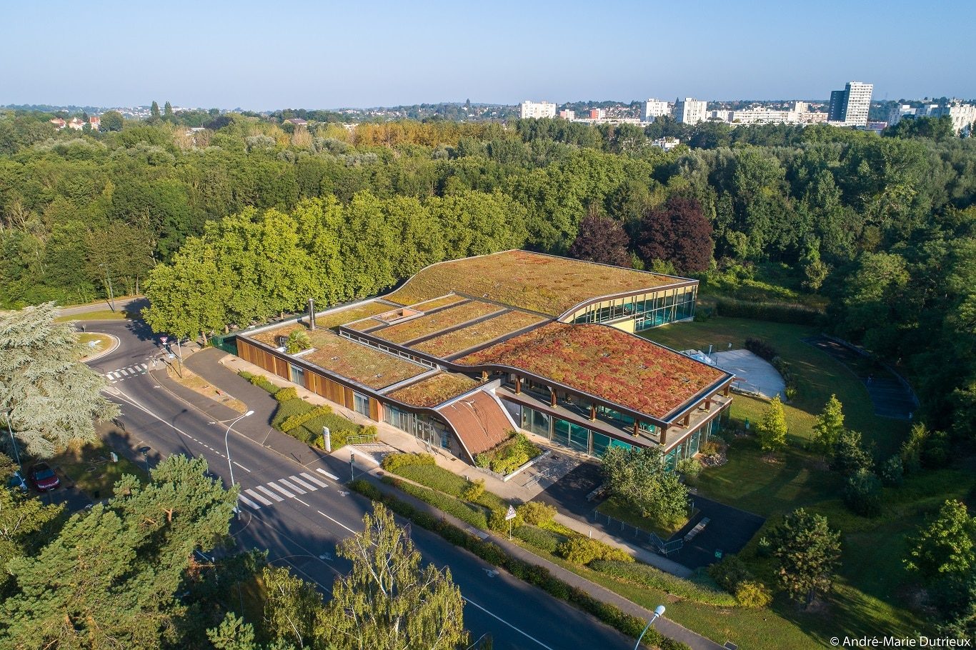 Toiture végétale piscine Sénarts Boussy St Antoine