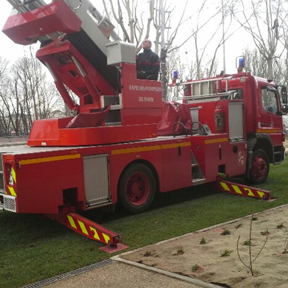 Voie pompiers végétalisée