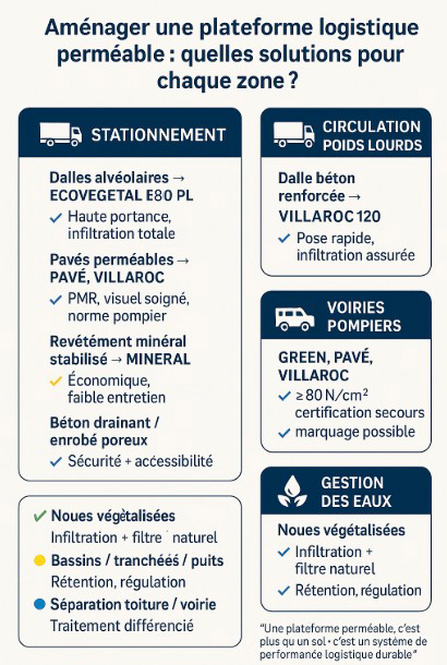 infographie : plateforme logistique perméable : les solutions