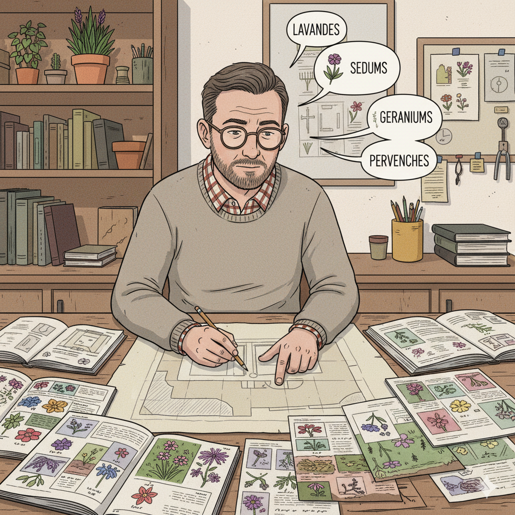 gestion différenciée des espaces verts et zéro phyto : paysagiste face au choix des plantes (illustration)